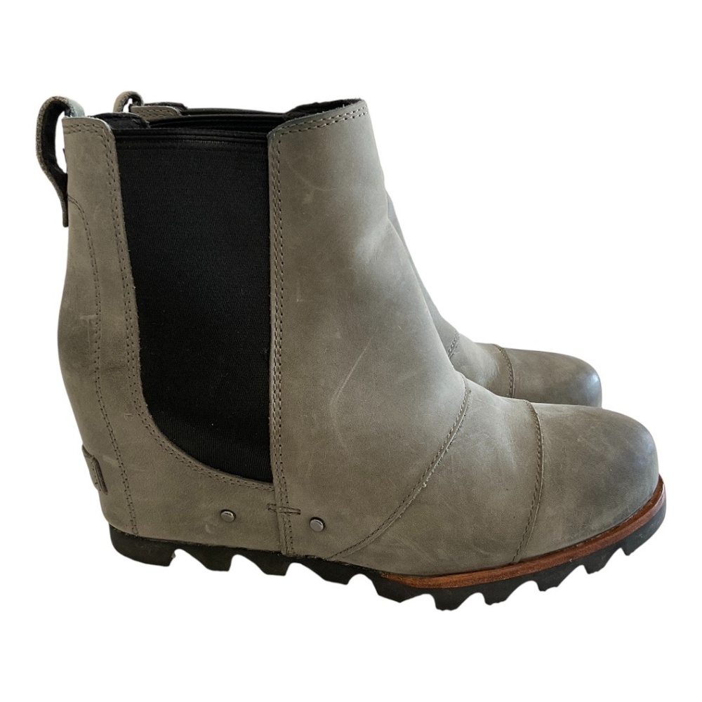 SOREL Leaβ Leather Wedge Chelsea Boots
